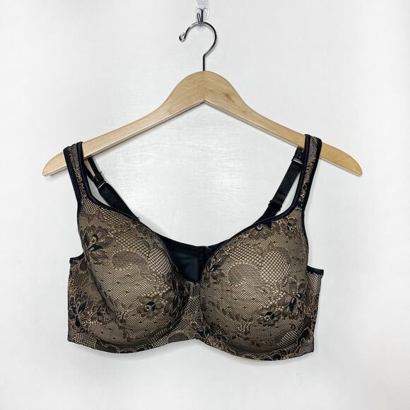 CACIQUE Black Lace Overlay Bra - Picture 1 of 4
